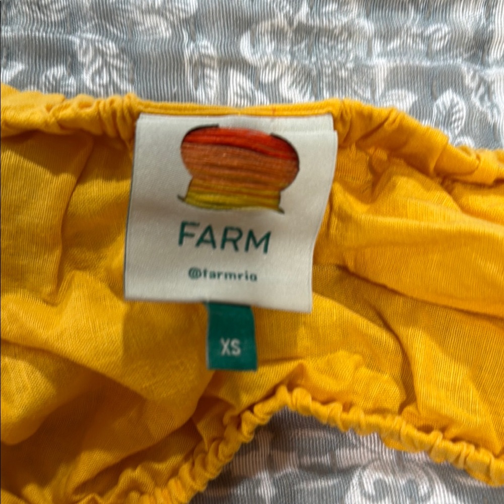 Farm Rio Yellow Off-Shoulder Dress - Picture 6 of 6